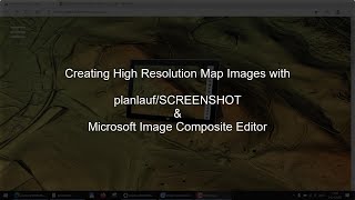 Image Stitching - Creating High Resolution Map Images