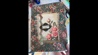 Junk journal, treasure book flip-through (15), botanicals, butterflies, beautiful laces! (Sold ty!)