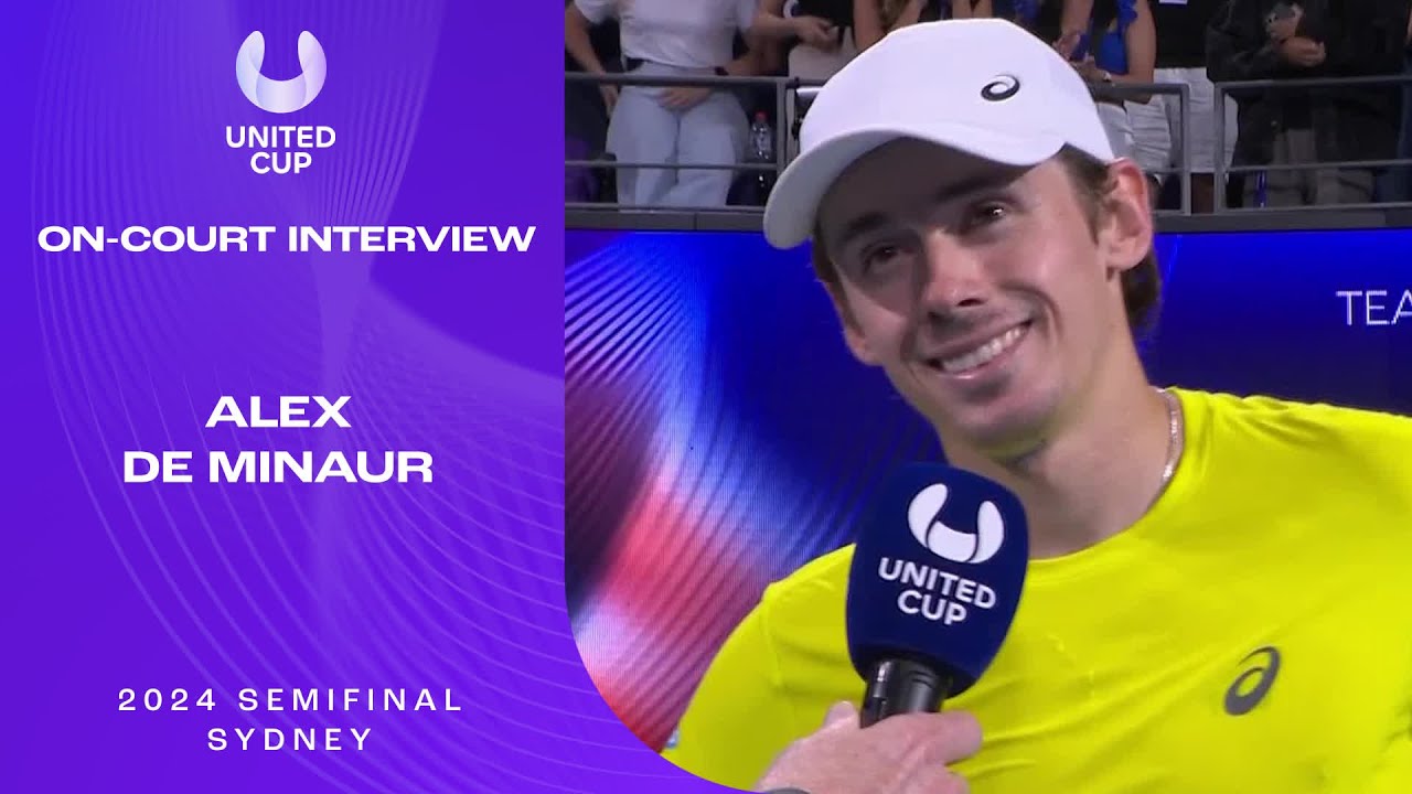 Alex De Minaur's On-Court Interview | United Cup 2024 Semifinal - YouTube