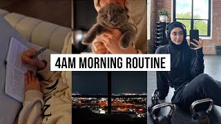 4am Realistic & Productive Morning Routine | Self Care + Gym Edition
