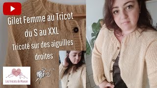 Gilet femme au Tricot du S au XXL