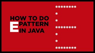 How to do E pattern in java