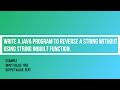 Reverse a String in java || String Builder ||QA Automation  java code interview