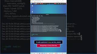 👍Manage Linux Services ssh and apache2 etc in Kali #shorts | Ethica