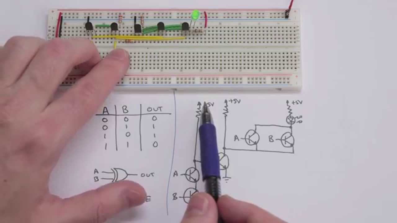 Making Logic Gates From Transistors - YouTube