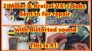 2 Miller and Kreisel VX-7 Subwoofers sent from Tennessee for repair. This is Subwoofer #1 Deoxit F5