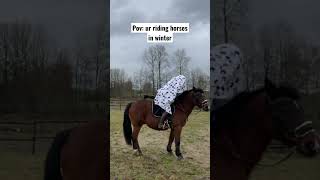 Horseriding on a winter morning 🥲 #horses #pferde #paarden #equestrian #paardrijden #shorts #funny