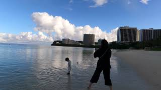 Part 2 Morning Walk at Tumon Bay Behind Dusit Thani Resort Guam