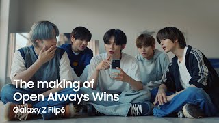 【跟著 #GalaxyZFlip6 直擊 ‘‘Open Always Wins’’的幕後花絮吧✨】