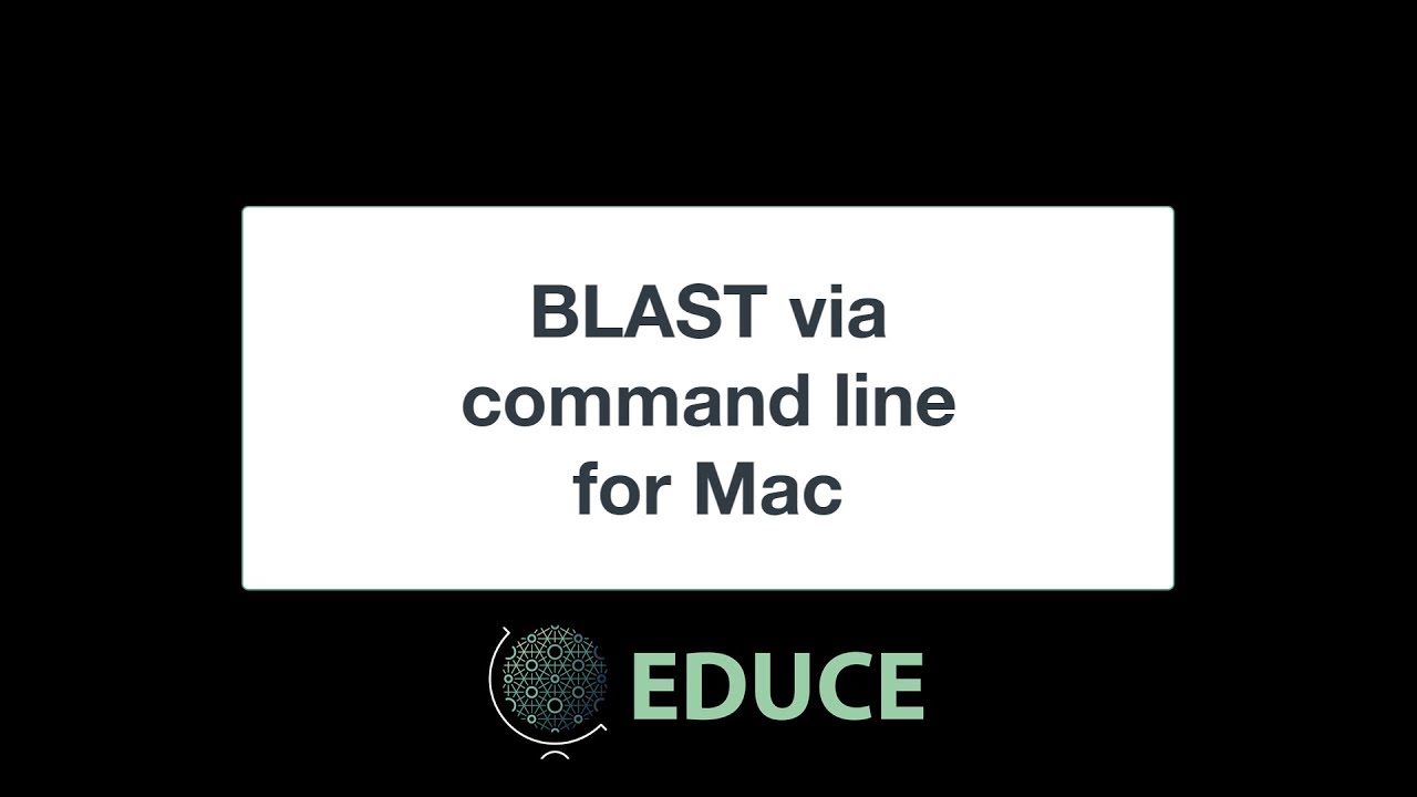 Command Line BLAST (Mac) - YouTube