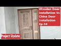 Building in Ghana | wooden door installation | Ep-34 #buildinginghana, #ghana,#bright&Clara'sChannel