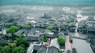 Wuzhen 乌镇 Water Town, Hangzhou by Drone China, 航拍水乡乌镇 DJI Mavic Air