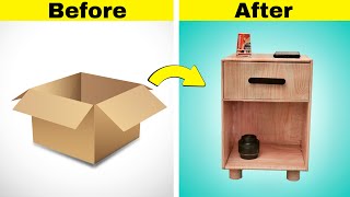 Diy Side table only with cardboard || How to make side table from cardboard