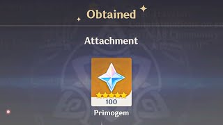 So, I got 100 PRIMOGEMS from this event Genshin Impact...
