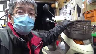 バイク屋の夕方　本日引き取らせていただいた車両と、修理でお預かりした車両の紹介など。