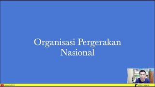 Kelas Online, Materi Sejarah Indonesia Organisasi Pergerakan Nasional