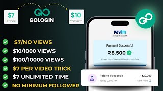 Earn $7 on Every Video with @Gologin | Simple Online Income 💸