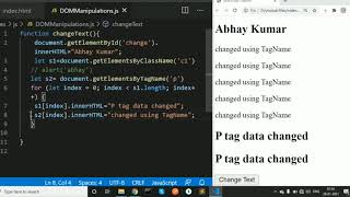 27 JS Tutorial DOM Select elements by classname in JavaScript