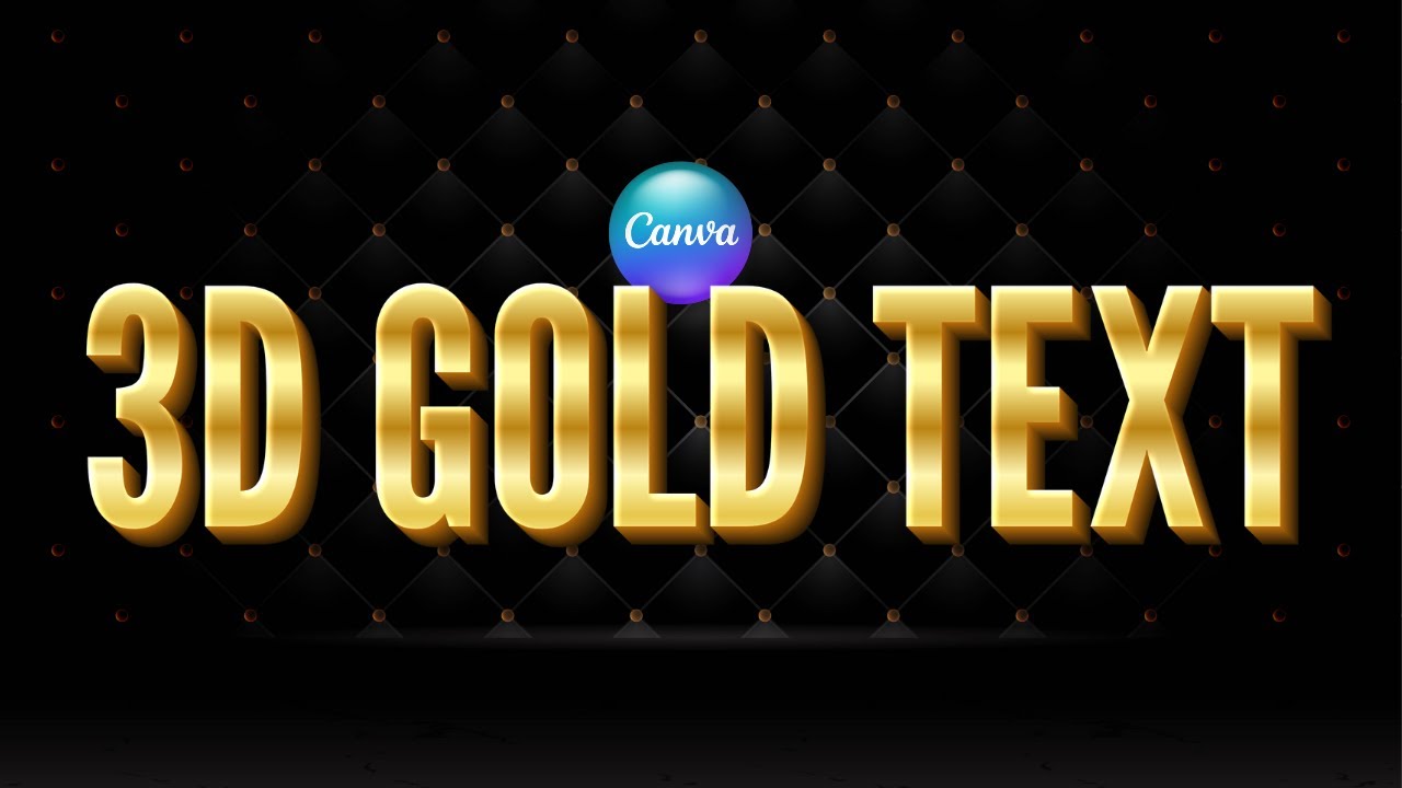 3d Gold Text Effect Canva Tutorial Typography Design Youtube