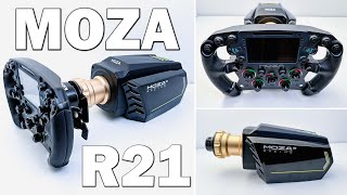 NEW MOZA R21 Direct Drive Wheelbase Unboxing and Full Review | Logitech G PRO Racing Wheel KILLER!?