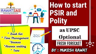 HOW TO START PSIR AS OPTIONAL | Perfect 1 Year Strategy For UPSC CSE 2021 |