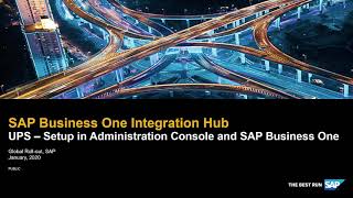 SAP Business One Integration Hub: UPS Template Setup