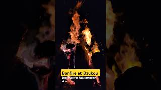 Bonfire at DZUKOU VALLEY  subscribe for full campaign video #northeast #nature #camping