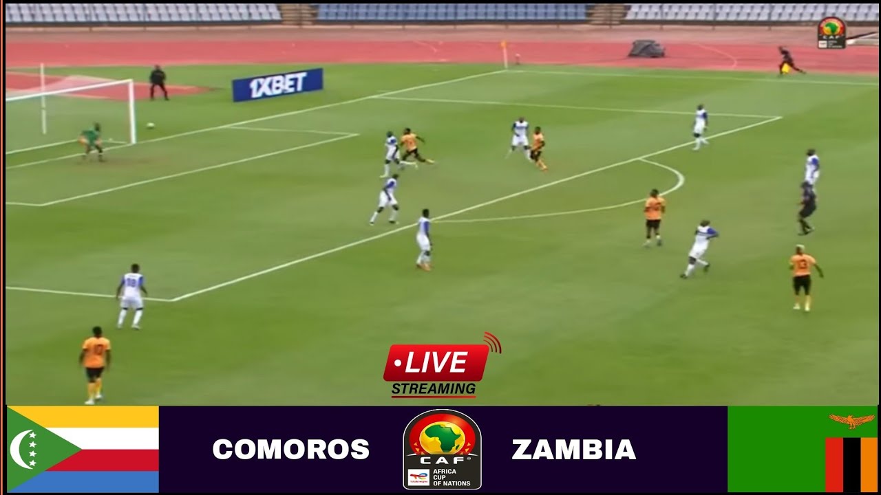 🔴LIVE. Comoros Vs Zambia | Live Match Stream Africa Cup Of Nations ...