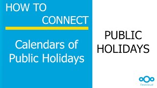 How to Connect Calendars of Public Holidays