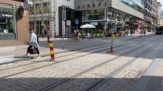 Škoda Transtech Smart Artic tram in Helsinki (Helsingfors, Alexandergatan, Aleksanterinkatu)