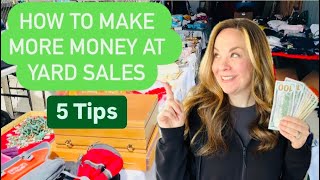 5 Tips To Make More Money At Yard Sales How I Sold Almost $1500 At My Garage Sale