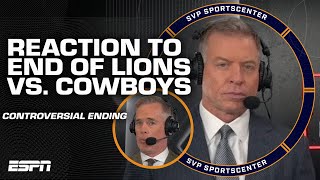 Joe Buck and Troy Aikman react to the end of Cowboys vs. Lions | SC with SVP