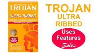 TROJAN Stimulations Ultra Ribbed Spermicidal Condoms, 12 Count