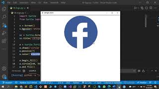 facebook logo || python turtle graphics