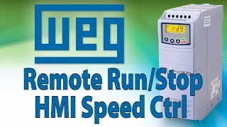 WEG CFW300 VFD Remote Run/Stop with HMI/Keypad Speed Control from AutomationDirect