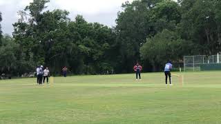 Siddharth Patel's stunning catch at midwicket boundary..Racha vs ZCA (Tampa Cricket league)