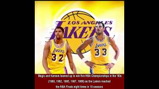 MAGIC JOHNSON & KAREEM ADBUL-JABBAR 80'S Lakers Dynamic Dou | NBA'S Best #lakeshow #shorts