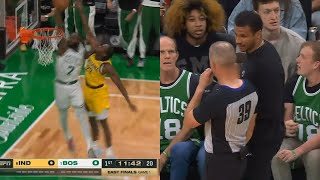 INSANE START to Game 1 with Jaylen Brown poster dunk and coaches challenge in 35secs