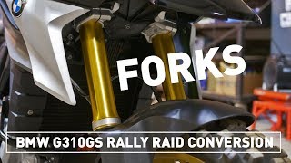 BMW G310GS RALLY RAID PRODUCTS BUILD : EP5 FRONT FORK KIT