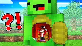 JJ Built a Secret Base inside Mikey in Minecraft (Maizen)