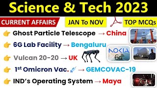 Science & Technology 2023 Current Affairs | Sci & Tech Current Affairs 2023 | Indologus | MCQs