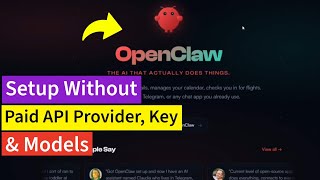 OpenClaw | How to Setup Without Paid API Key, API Providers & Models | ClawdBot, MoltBot
