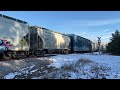 lsrc 4303 and lsrc 303 head south past brousseau rd in ossineke michigan with train 326s