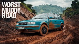 I Drove My Volkswagen Passat on the WORST Muddy Road of Mount Kenya!