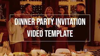 Dinner Party Invitation Video Template