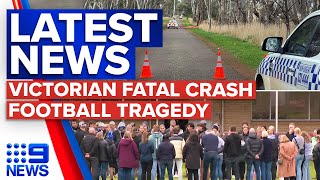 Community mourns as crash claims four lives, Teen dies in footy match | 9 News Australia