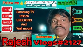 Samsung TV 32inch Model no -UA32T4380AKXXL UNBOXING And installation #samsungtv32inch #trendingvideo