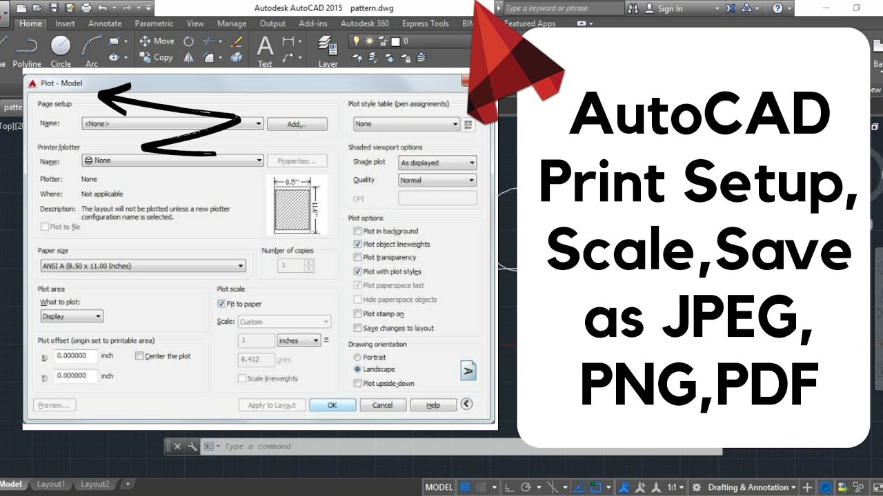 How To Print In AutoCAD (2020) (Save As PDF, JPEG, PNG In AutoCAD ...