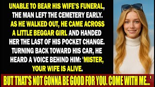 Unable to Bear His Wife’s Funeral, The Man Left Early — Then A Stranger Told Him A Shocking Truth.