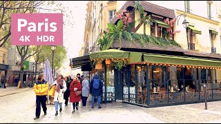 Paris France, HDR walking tour - Christmas in Paris - 4K HDR 60 fps